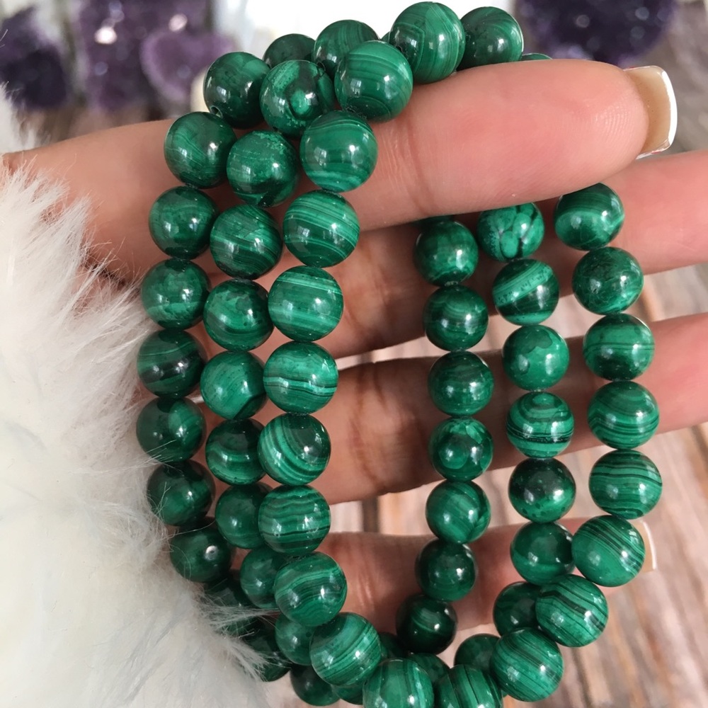 Genuine Malachite Bracelet (random selection).